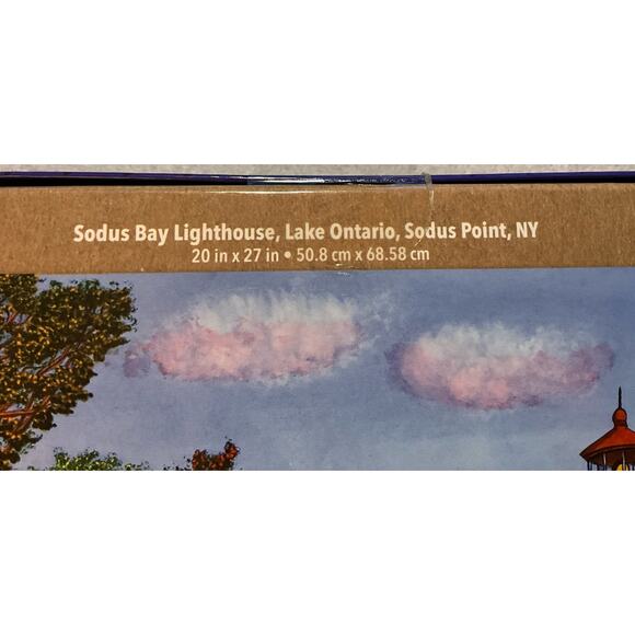New Sealed Premium Quality Blue Board 1000 Pc Puzzle 20X27 Sodus Bay Lighthouse - Picture 7 of 10